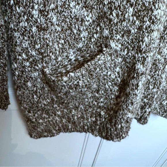 Pure Jill Cardigan Sweater Womens Medium Brown Acrylic Polyester Blend Pockets - Picture 8 of 11